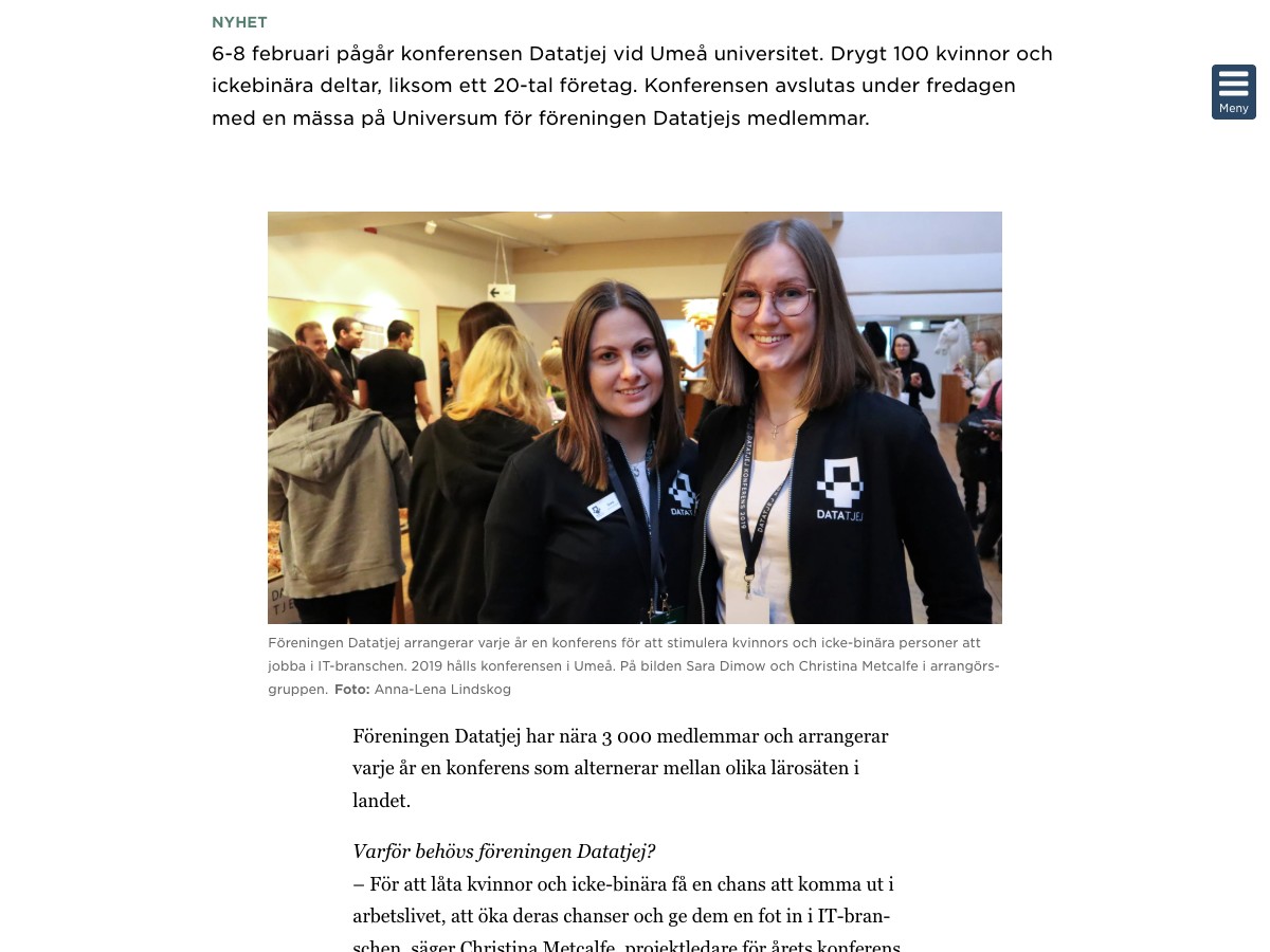 Datatjej stöttar kvinnor och icke-binära i IT-branschen